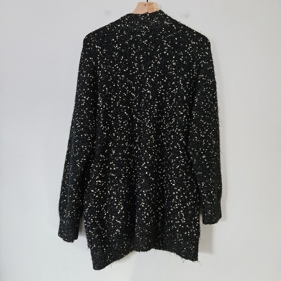 Ann Taylor black gold spackles chunky cardigan sweater size XL NO SIZE TAG - Picture 6 of 6